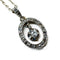 Collier Collier pendentif ovale en or gris 18K, platine et diamants 58 Facettes REF24032-196