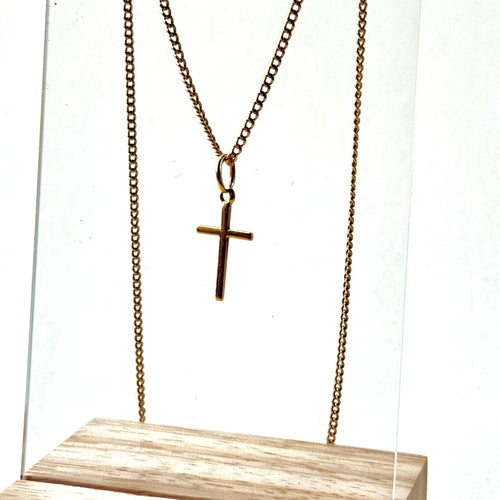 Pendentif Pendentif croix latine en or jaune 18K 58 Facettes REF24037B-201