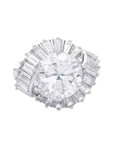 Bague "Tourbillon" - Diamant central 3,59 cts F-VS2 58 Facettes