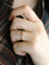 Bague 51 Alliance - Demi-alliance en or jaune 18 carats, diamants et tourmalines roses 58 Facettes 1186.2
