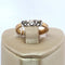 Bague 54 Bague trois pierres en or jaune 18 carats, taille 54 58 Facettes 250154