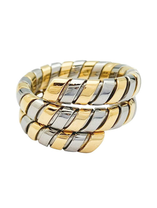 Bague Bulgari Serpenti Tubogas - Bague en or jaune 18k et acier 58 Facettes