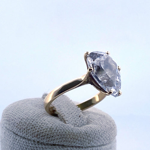 Bague 54 Bague en or jaune 18 carats avec pierre taille poire 58 Facettes 250164