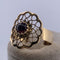 Bague 58 Bague marguerite en or jaune 18 carats avec grenat 58 Facettes 250176