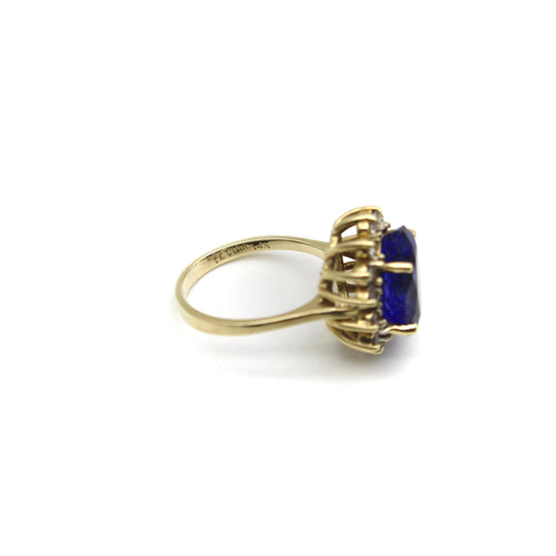 Bague LeVian - Bague halo tanzanite et diamants en or 14K 58 Facettes