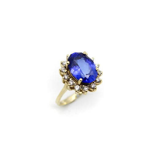 Bague LeVian - Bague halo tanzanite et diamants en or 14K 58 Facettes
