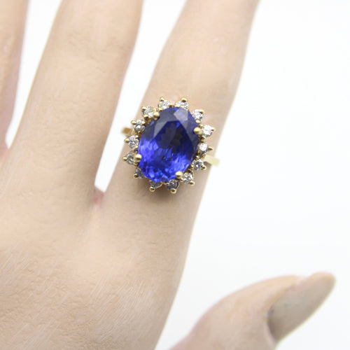 Bague LeVian - Bague halo tanzanite et diamants en or 14K 58 Facettes