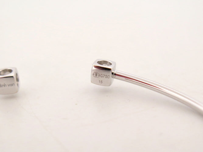 Bracelet Dinh Van Le Cube Diamant - Bracelet en or blanc 18k et diamants 58 Facettes 271714