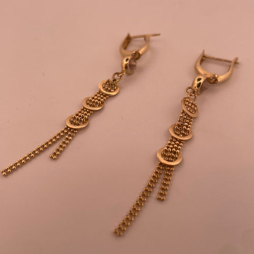 Boucles d'oreilles Boucles d’oreilles pendantes en or jaune 14 carats, 3,45 g 58 Facettes 250169