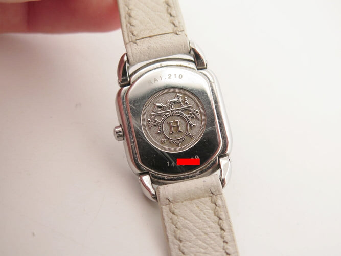 Montre Hermès Rallye RA1.210 - Montre à quartz femme en acier palladié 58 Facettes 271722