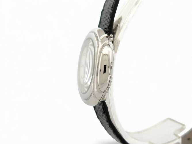 Montre Poiray Rive Droite - Montre quartz 31 mm en acier, bracelet cuir 58 Facettes 271816