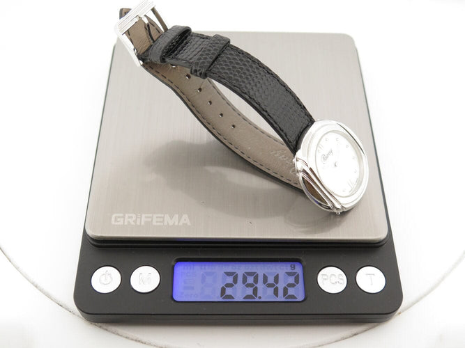 Montre Poiray Rive Droite - Montre quartz 31 mm en acier, bracelet cuir 58 Facettes 271816