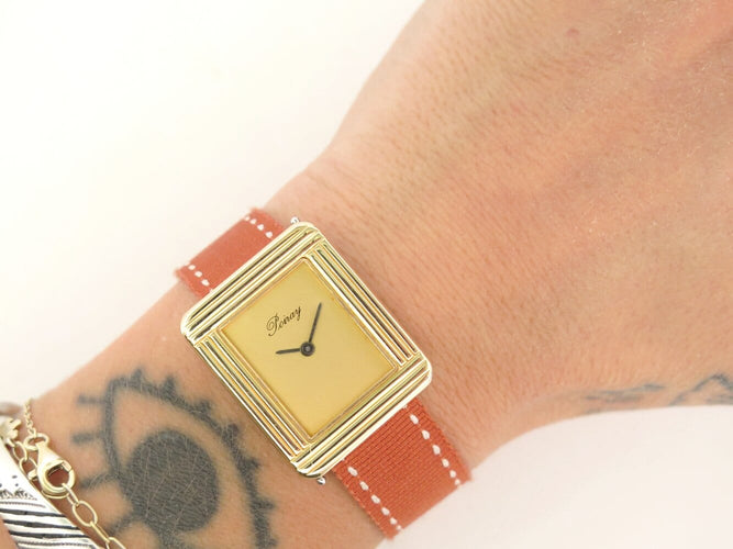 Montre Poiray Ma Première - Montre quartz 30 mm en or 18k et acier 58 Facettes 271675