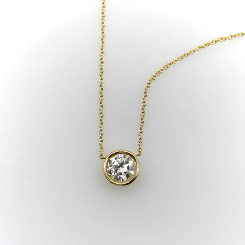 Collier Signature - Collier 16 pouces en or 14K et diamant taille ancienne 58 Facettes