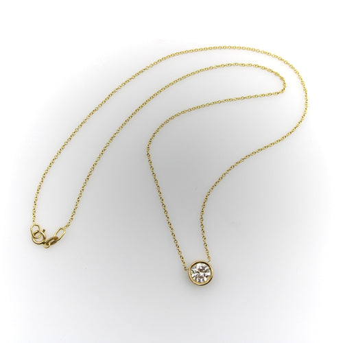 Collier Signature - Collier 16 pouces en or 14K et diamant taille ancienne 58 Facettes