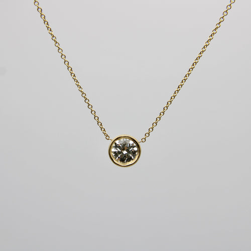 Collier Signature - Collier 16 pouces en or 14K et diamant taille ancienne 58 Facettes