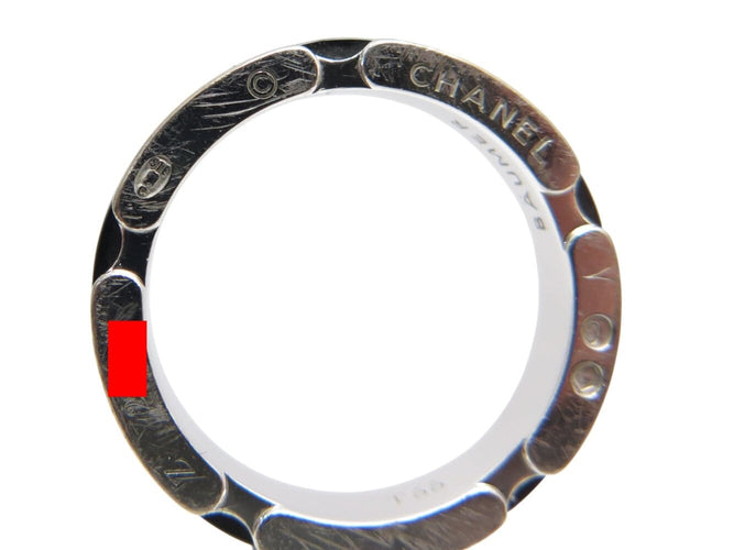 Bague 55 Chanel Ultra PM - Bague en or blanc 18k et céramique noire 58 Facettes 271539