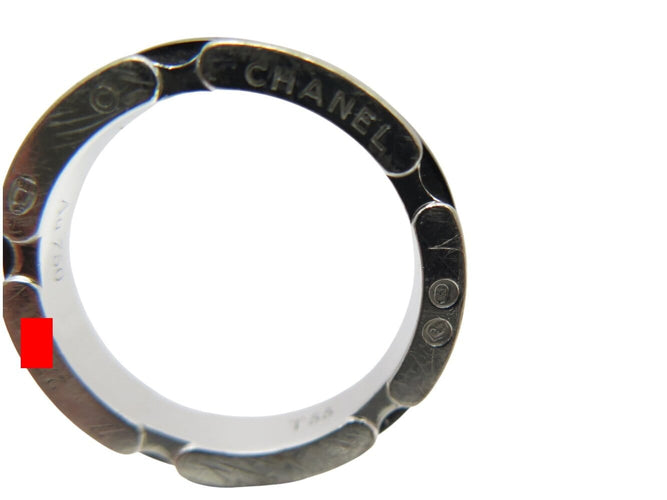 Bague 55 Chanel Ultra PM - Bague en or blanc 18k et céramique noire 58 Facettes 271539