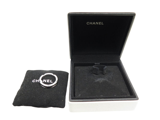 Bague 55 Chanel Ultra PM - Bague en or blanc 18k et céramique noire 58 Facettes 271539