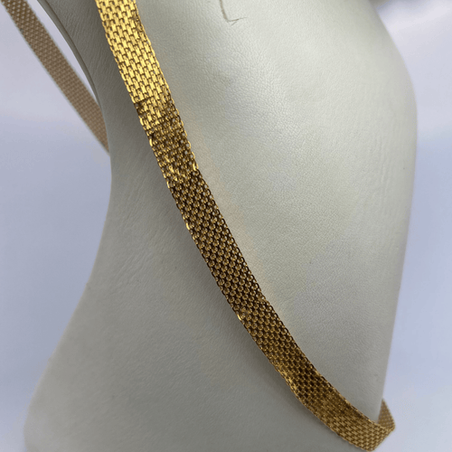 Collier Collier chaîne maille tressée en or jaune 18K, 40 cm 58 Facettes 250221
