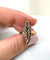 Bague 53.5 Bague marquise ancienne en or jaune 14k et diamants salt & pepper 58 Facettes 318