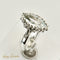 Bague 52.5 Bague antique en or blanc 18 carats avec aigue-marine marquise 58 Facettes 2961