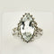 Bague 52.5 Bague antique en or blanc 18 carats avec aigue-marine marquise 58 Facettes 2961