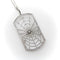 Collier Pendentif dog tag toile d’araignée en or blanc 18k et diamants, chaîne 14k 58 Facettes A2005C