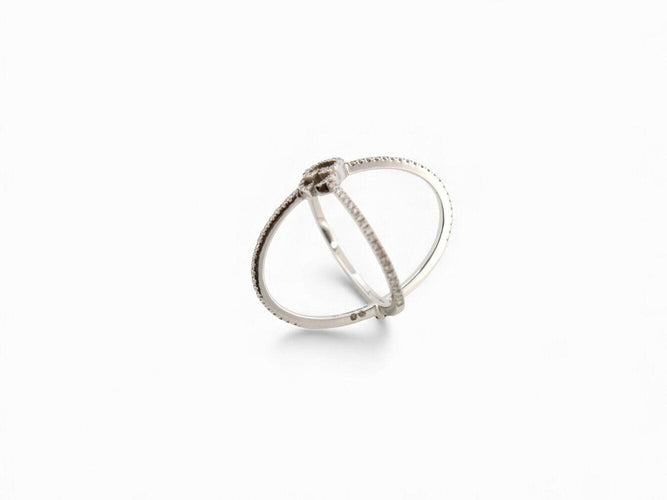 Bague 50 Gucci GG Running - Bague 7 mm en or blanc 18k et diamants (T50) 58 Facettes 271884