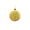 Pendentif Médaillon étoile, lune et blé en or 18k et diamants 58 Facettes
