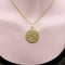 Pendentif Médaillon étoile, lune et blé en or 18k et diamants 58 Facettes