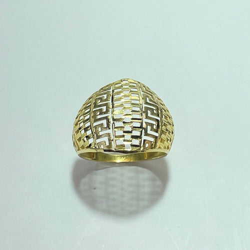 Bague 56 Bague ajourée géométrique en or jaune 18 carats, 2,6 g 58 Facettes 250246