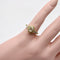 Bague Bague hexagonale en or jaune 18k avec diamants 58 Facettes