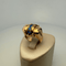 Bague 55 Bague sertie en or jaune 18 carats avec pierres bleues 58 Facettes 250038