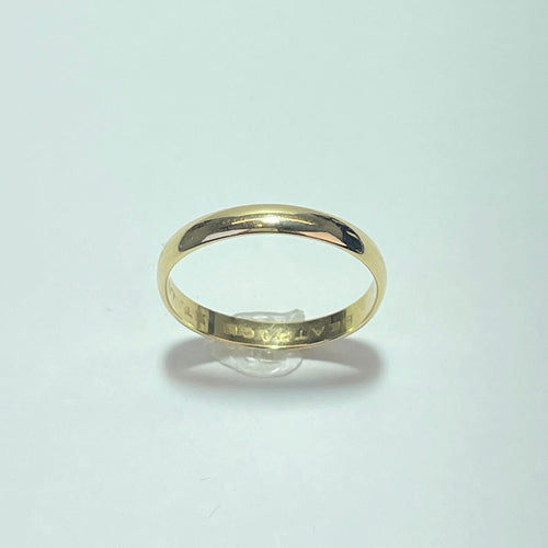 Bague 58.5 Bague alliance lisse en or jaune 18 carats 2,27 g 58 Facettes 250039