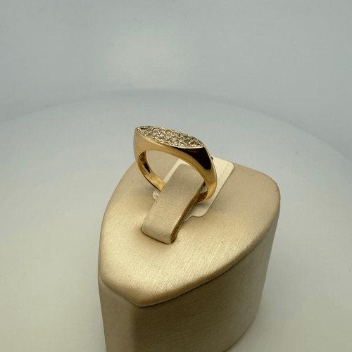 Bague 53.5 Bague pavée en or jaune 18 carats 3,72 g 58 Facettes 250003