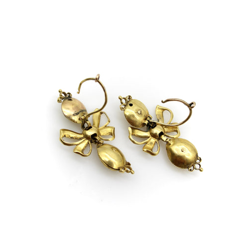 Boucles d'oreilles Boucles d’oreilles pendeloque ibériques géorgiennes en or 21K et diamants 58 Facettes