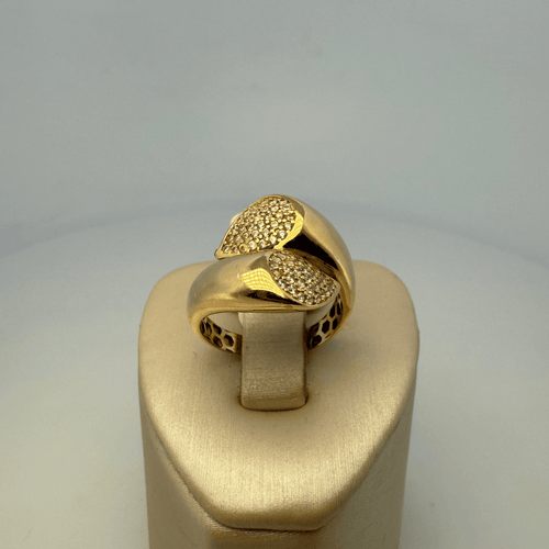 Bague 55 Bague pavée sertie en or jaune 18 carats, taille 55 58 Facettes 250085