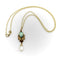 Pendentif Pendentif Art nouveau goutte en or jaune 14K, turquoise et perle 58 Facettes A2005S