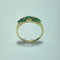 Bague 58 Bague en or jaune 18K avec diamants 0,16 ct et pierres vertes 58 Facettes 250277