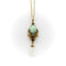 Pendentif Pendentif Art nouveau goutte en or jaune 14K, turquoise et perle 58 Facettes A2005S