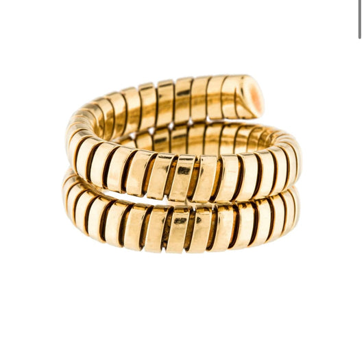 Bague Bulgari Tubogas - Bague en or jaune 18k 58 Facettes
