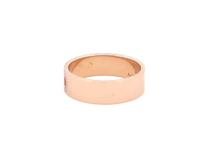 Bague 51 bague HERMES h d'ancre pm h115601b diamants t51 or rose 18k 58 Facettes 272646