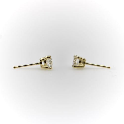 Boucles d'oreilles Boucles d'oreilles puces - Diamants taille ancienne 0,90 ct en or 18k 58 Facettes A2005U