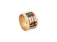 Bague 46 Bague Pinky 5 rangs en or jaune 18k, diamants et pierres précieuses 58 Facettes 272708