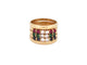 Bague 46 Bague Pinky 5 rangs en or jaune 18k, diamants et pierres précieuses 58 Facettes 272708