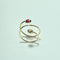Bague 47 Bague coccinelle en or jaune 18 carats émaillée rouge et noir 58 Facettes 250077