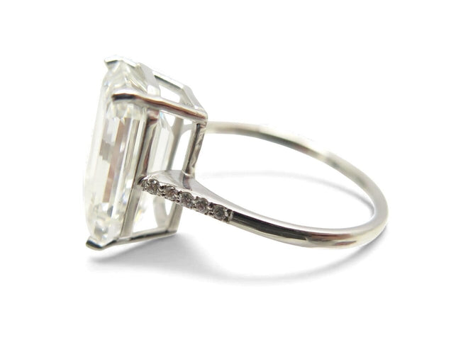 Bague 55 bague solitaire solitaire diamant taille emeraude 7ct t55 or blanc 18k 58 Facettes 271662