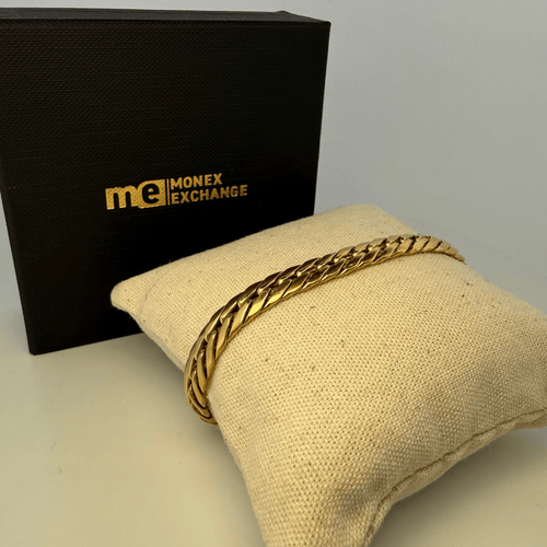 Bracelet Bracelet à maillons cubains en or jaune 18 carats 13,35 g 58 Facettes 250092