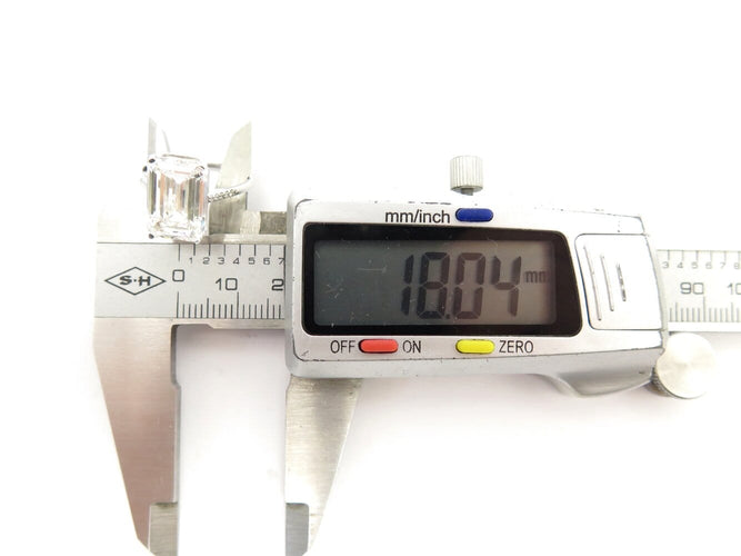 Bague 55 bague solitaire solitaire diamant taille emeraude 7ct t55 or blanc 18k 58 Facettes 271662